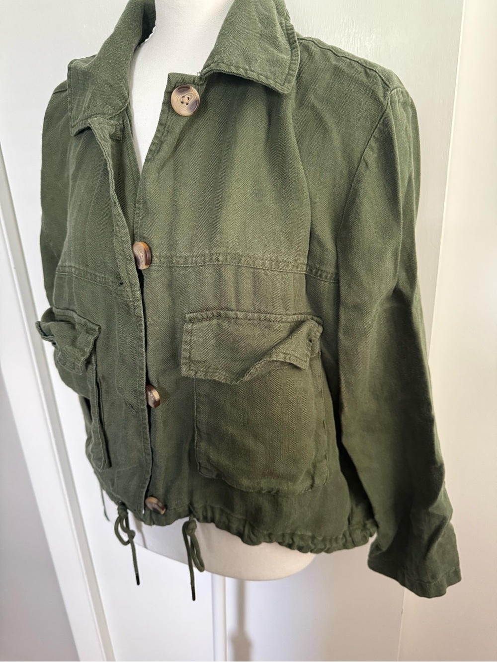 C&C California Olive Utility Drawstring Jacket - Picture 3 of 5